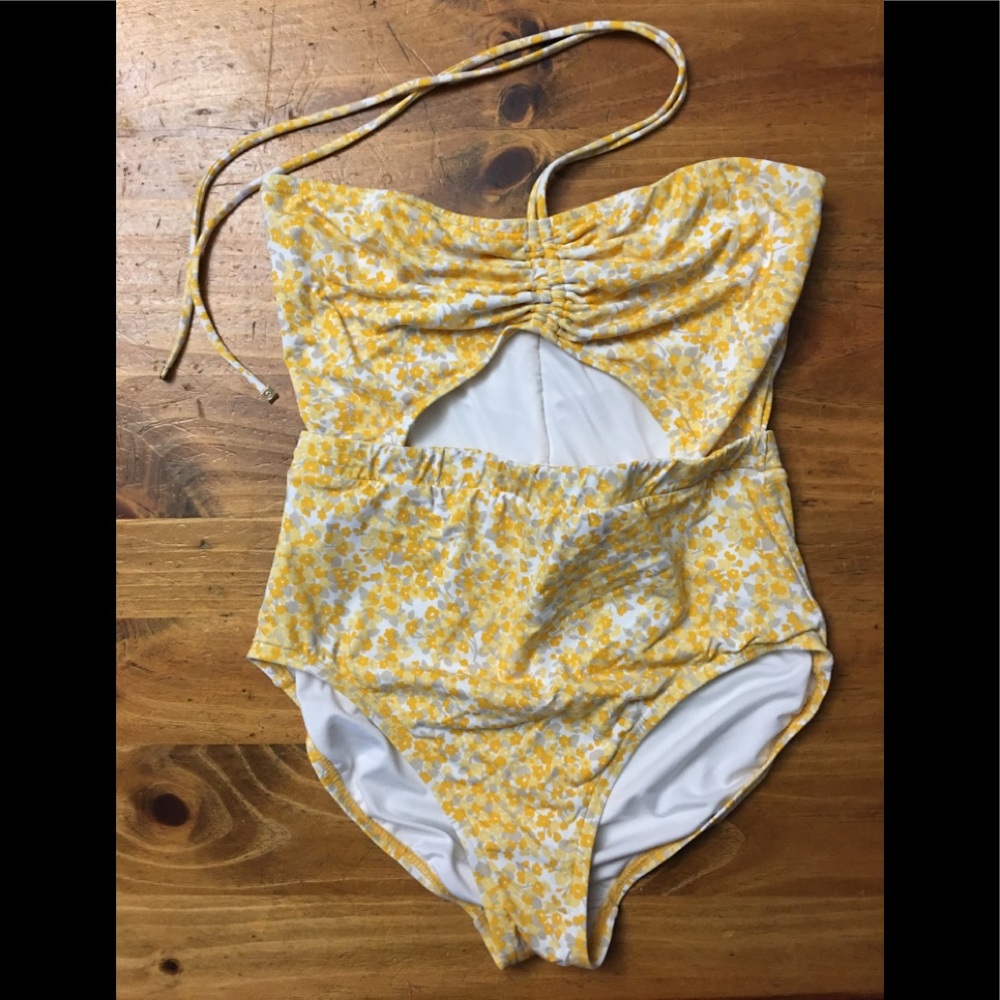 Michael Kors halter top high waisted swimsuit.